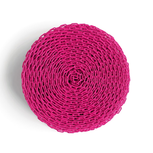 Magenta Plastic Chain, 2 In, 100 Ft. Long